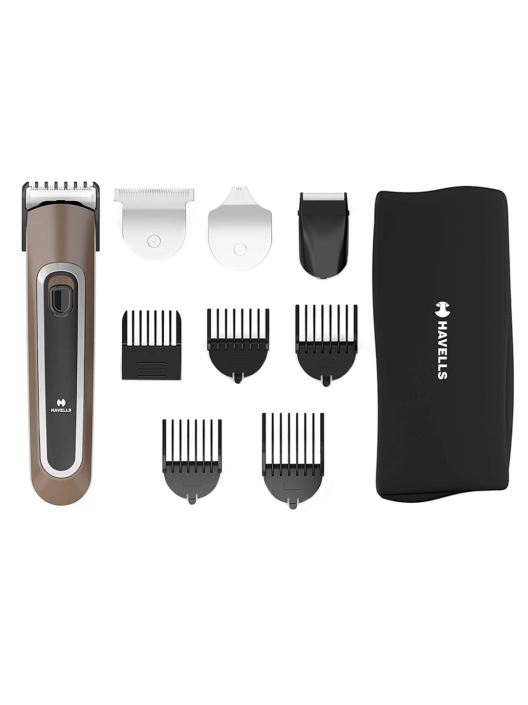 

Havells GS6451 Brown Fast Charge 4-in-1 Grooming Kit for Beard & Hair Trimmer, Copper