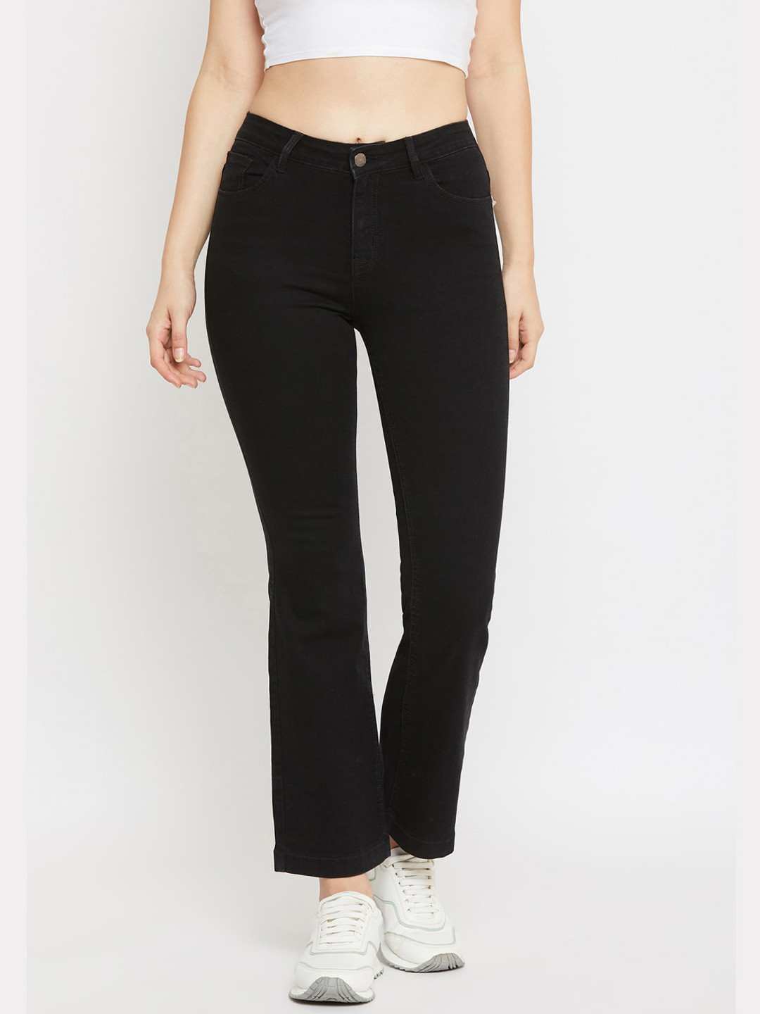 

Madame Women Black Bootcut Jeans