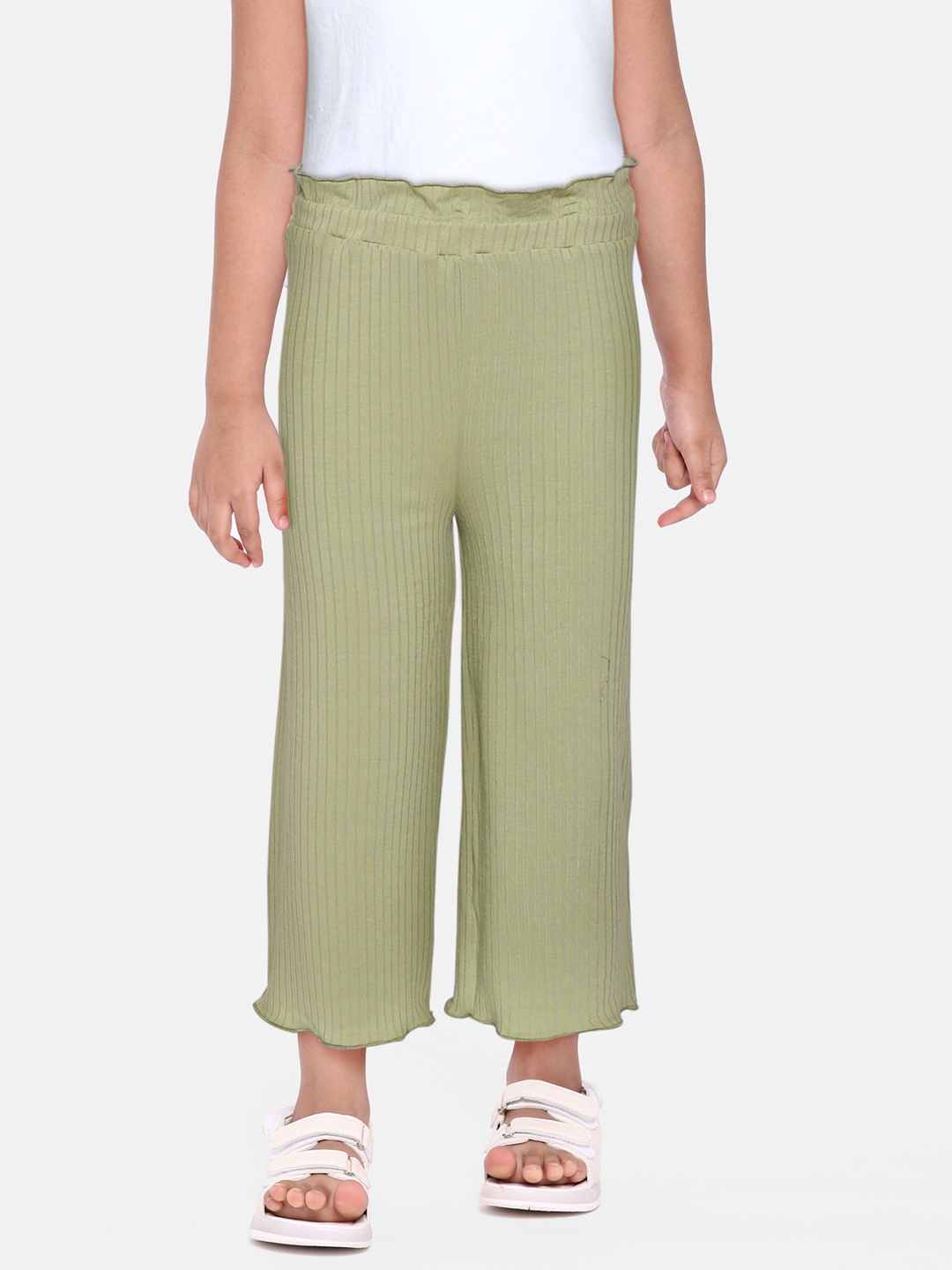 

DeFacto Girls Olive Green Ribbed Culottes