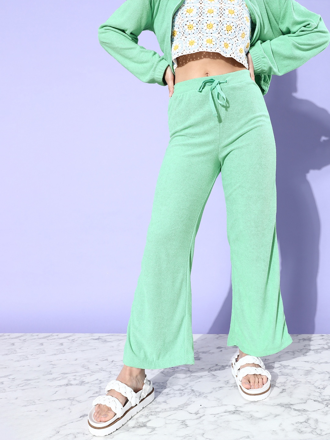 

Tokyo Talkies Women Green Lounge Pants