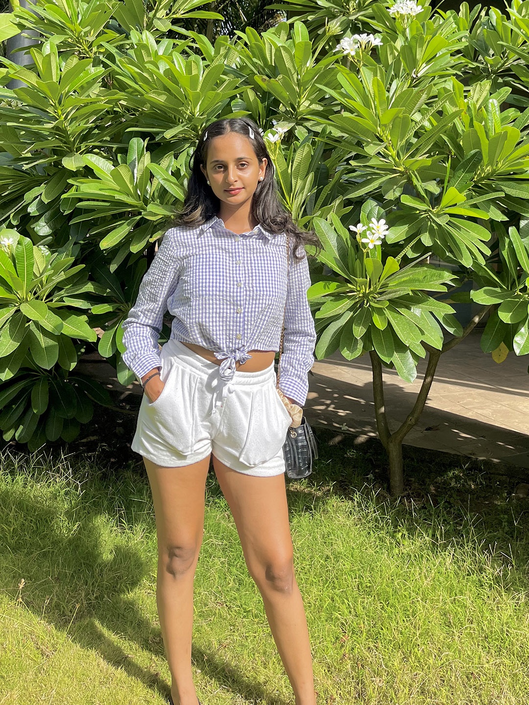 

Tokyo Talkies Women Classic White Striped Mid-Rise Shorts