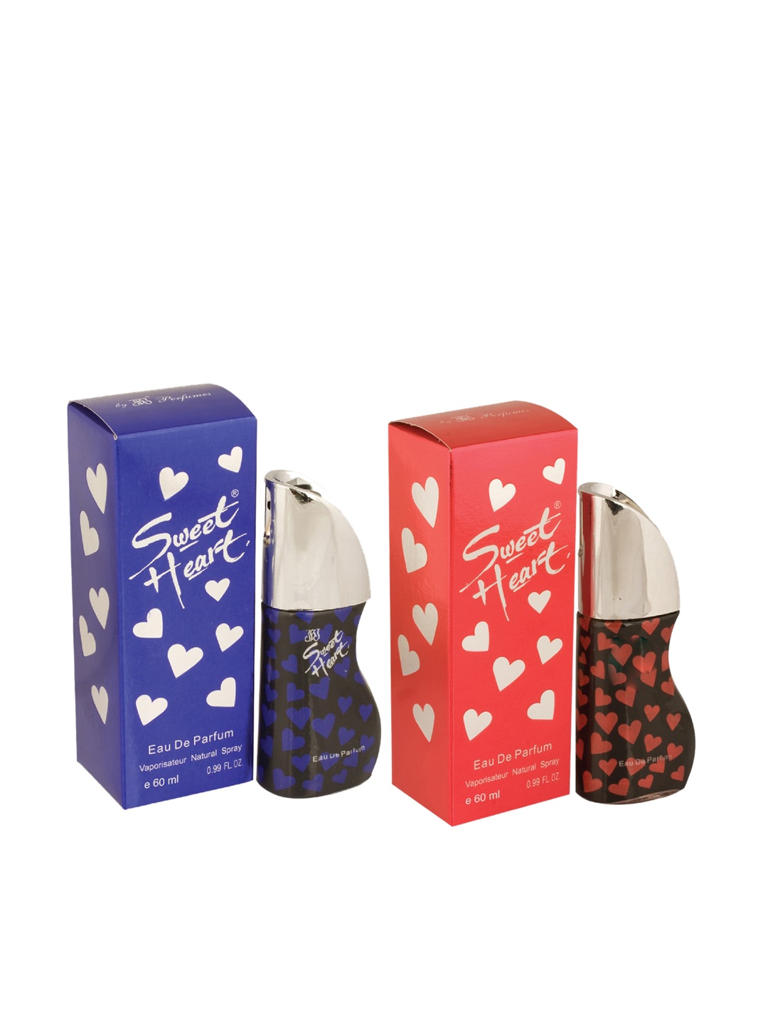 

Sweetheart Pack of 2 Red and Blue Long Lasting Eau De Perfume, 60ml Each