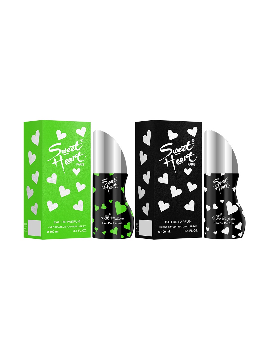 

Sweetheart Pack of 2 Green and Black Long-Lasting Eau De Perfume - 100ml Each