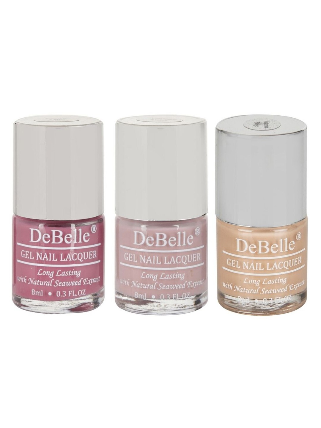 

DeBelle Pack of 3 Gel Nail Polish - 8ml Each, Pink