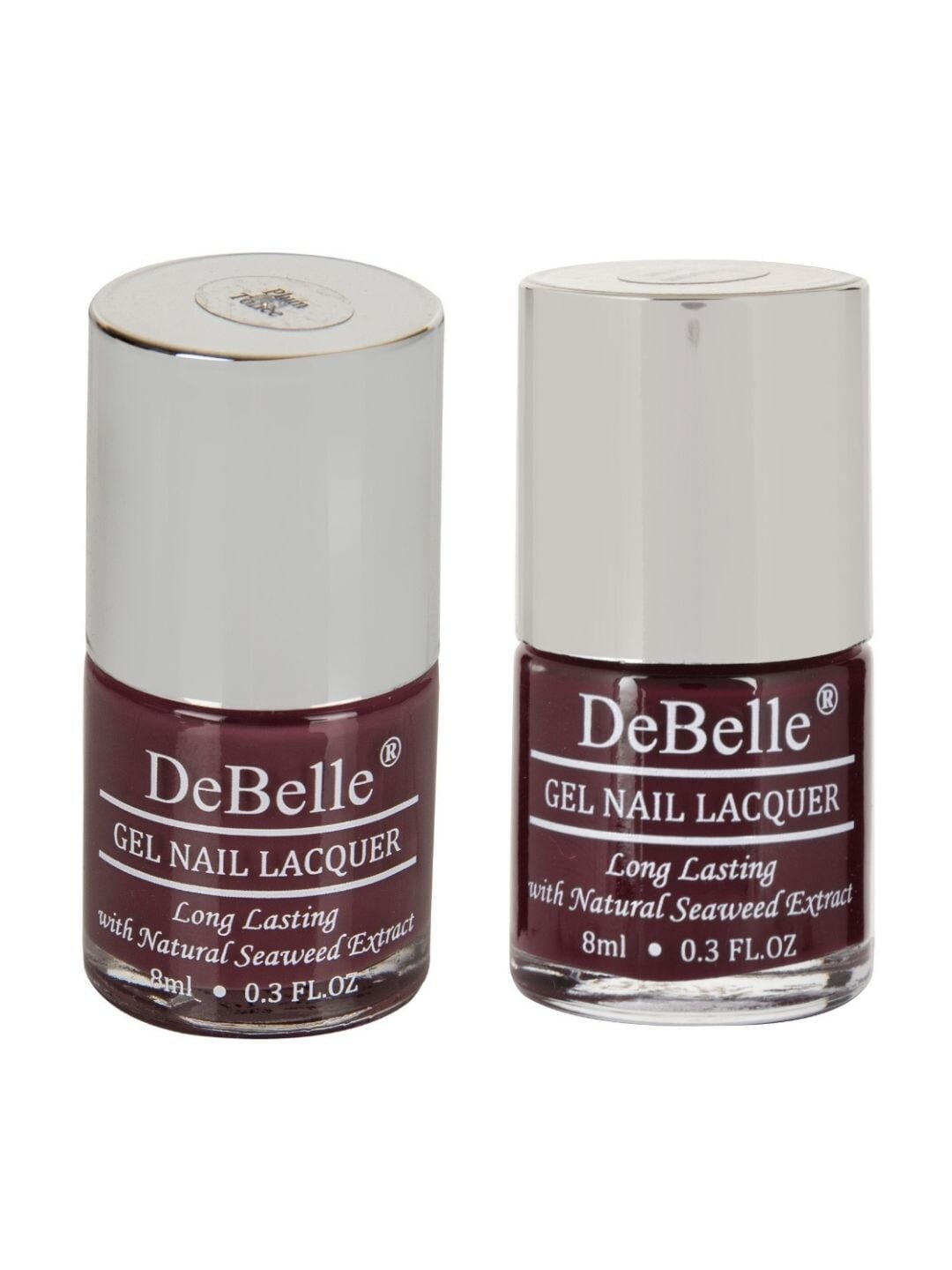 

DeBelle Set of 2 Gel Nail Polish - Plum Toffee & Glamorous Garnet - 8ml Each, Maroon