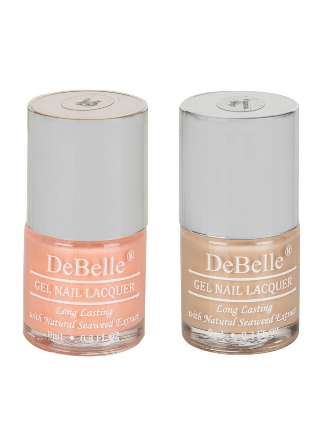 

DeBelle Set of 2 Fleur De Pearl Gel Nail Polish - Choco Latte & Victorian Beige - 8ml Each