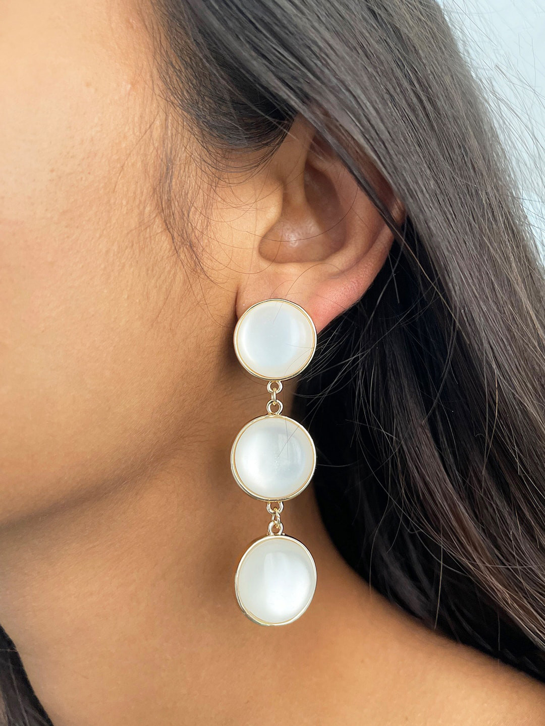 

Ayesha Gold-Toned Oversized Contemporary Drop Earrings