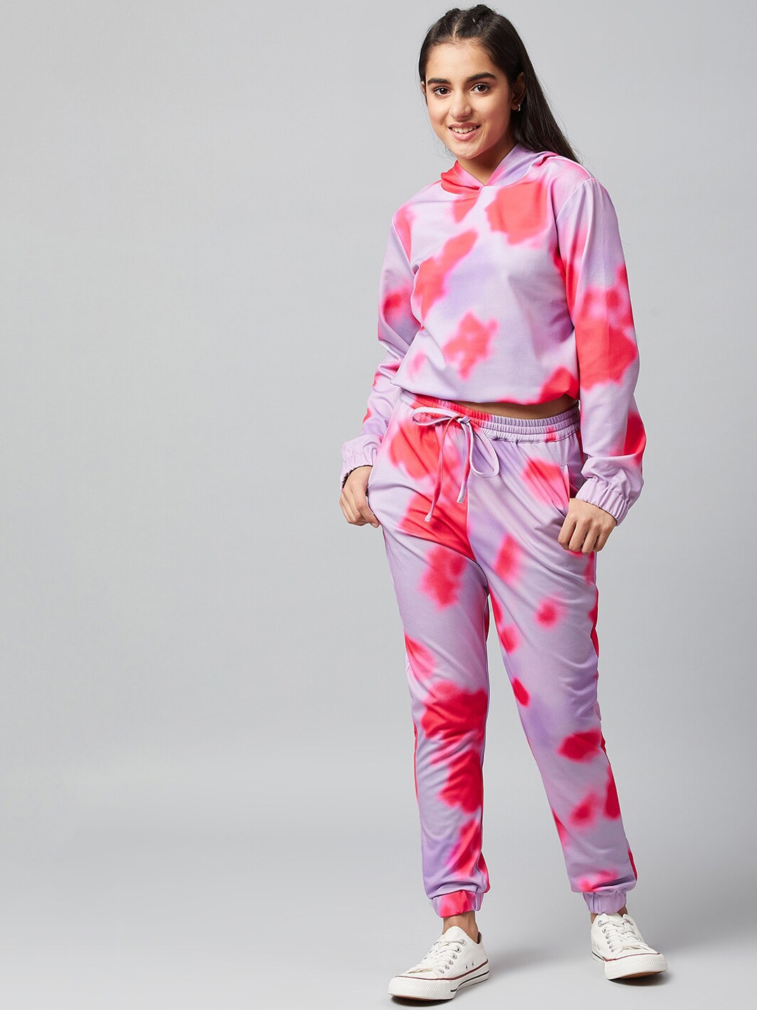 

Athena Girl Girls Purple & Pink Printed Co-Ords Set