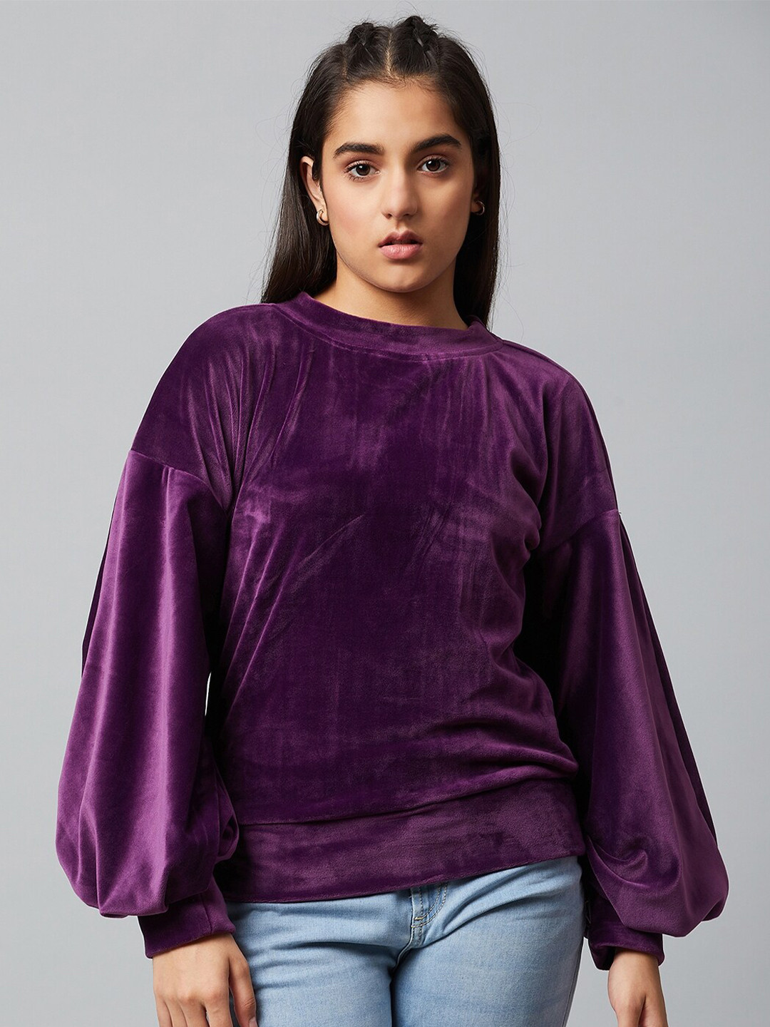 

Athena Girl Purple Velour Sweatshirt
