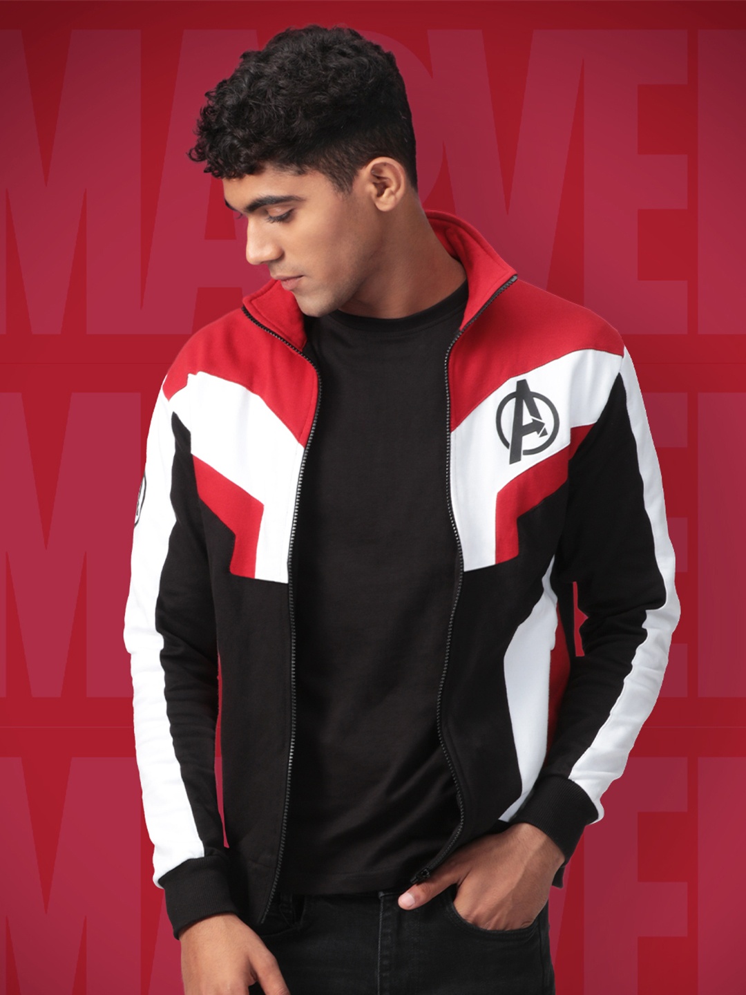 

The Souled Store Unisex Avengers Endgame Quantum Realm Jacket, Black