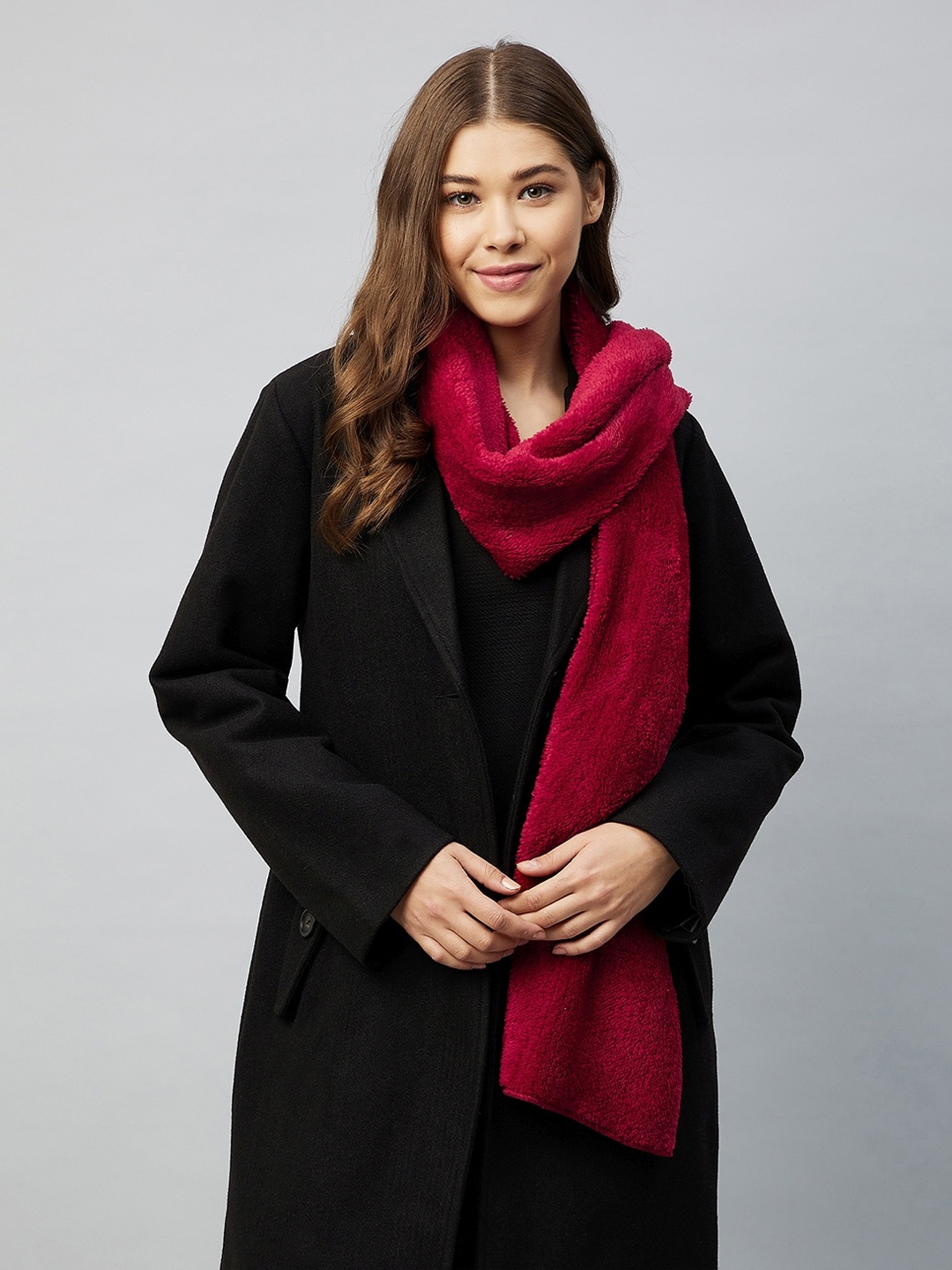 

Athena Women Red Solid Muffler