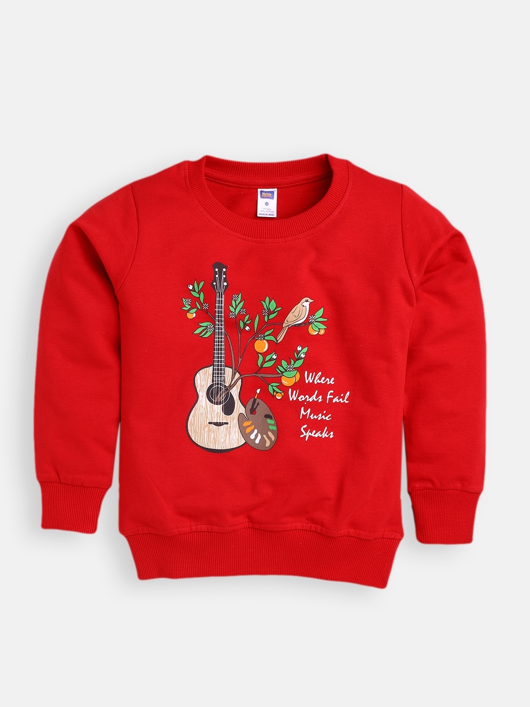 

Nottie Planet Boys Red Printed Sweatshirt