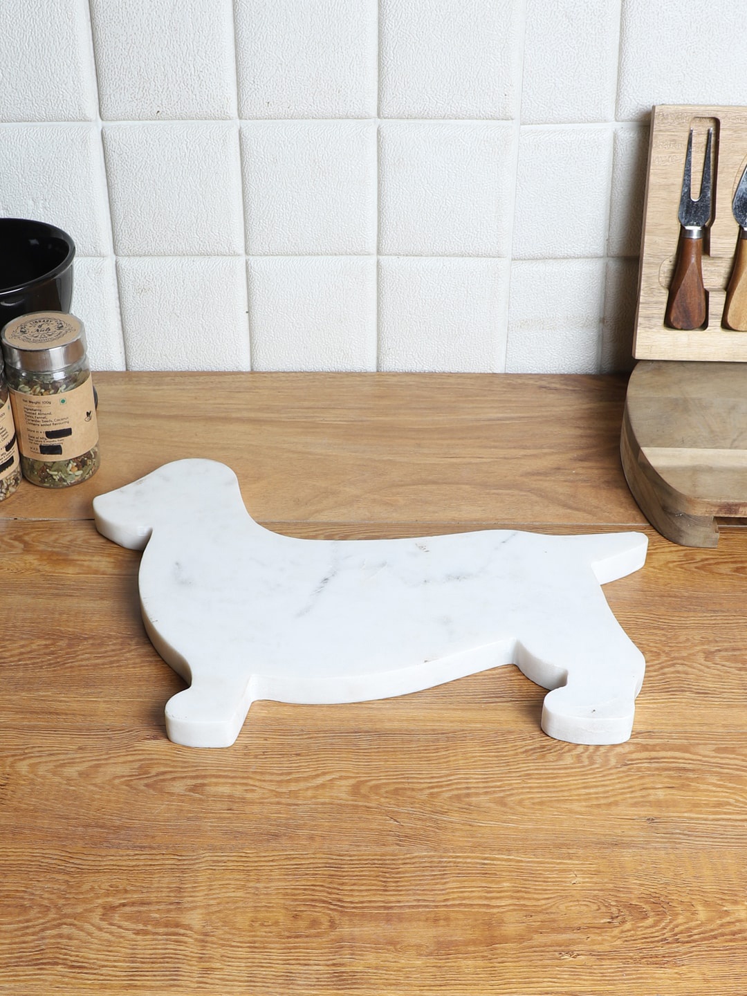 

NikkisPride White Solid Marble Food Platter