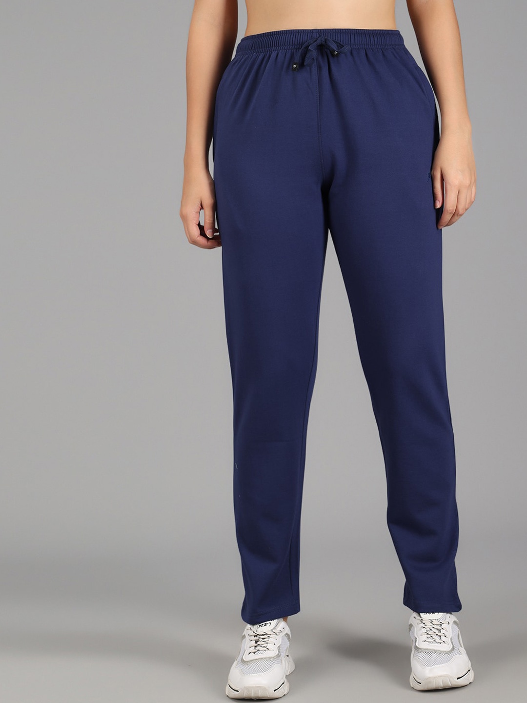 

ANTI CULTURE Women Navy Blue Solid Track Pants