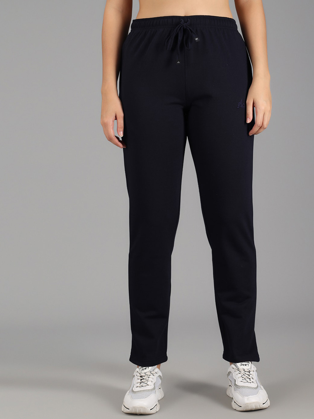 

ANTI CULTURE Women Navy Blue Solid Track Pants