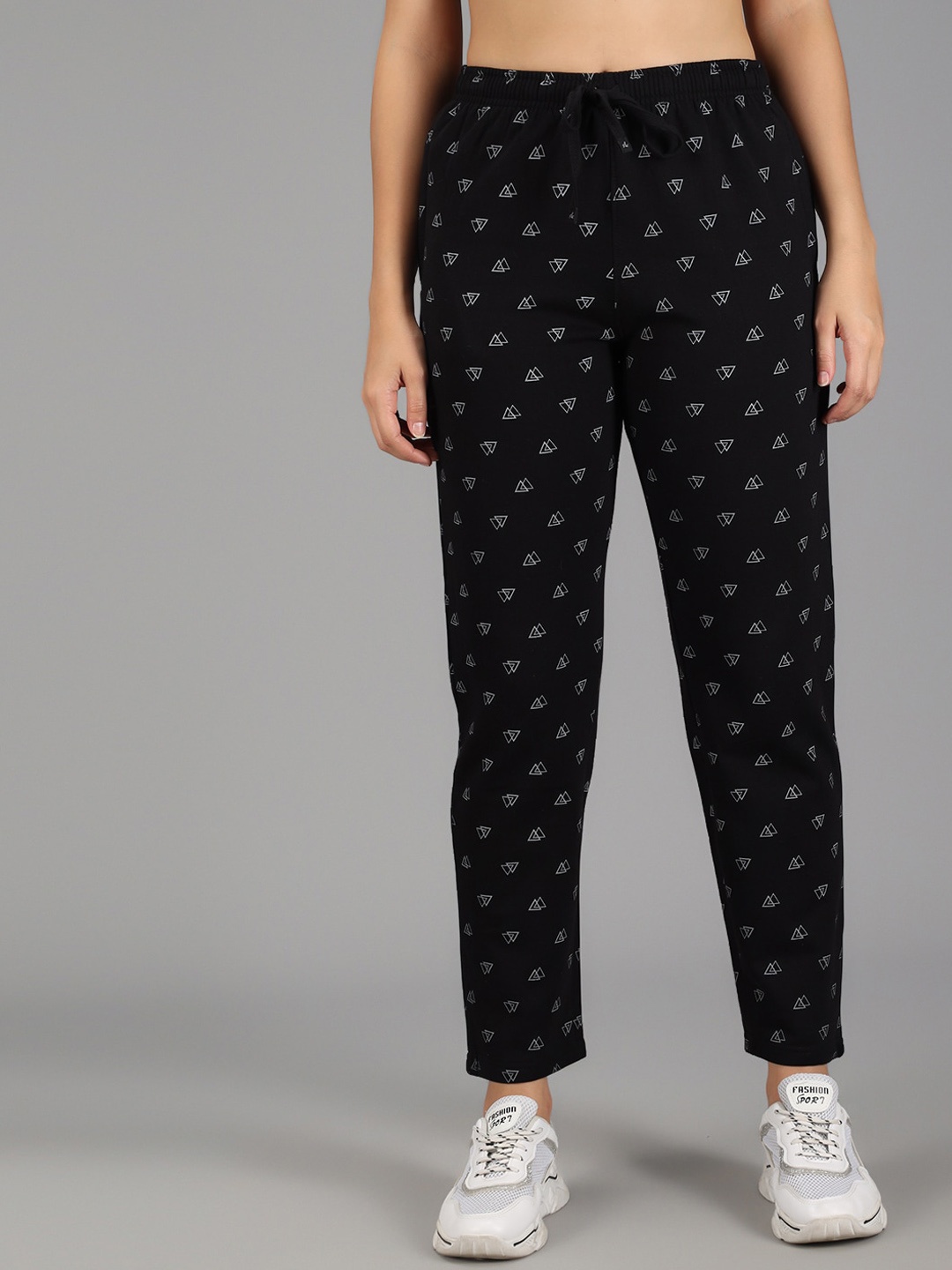 

ANTI CULTURE Woman Black Printed Track Pants