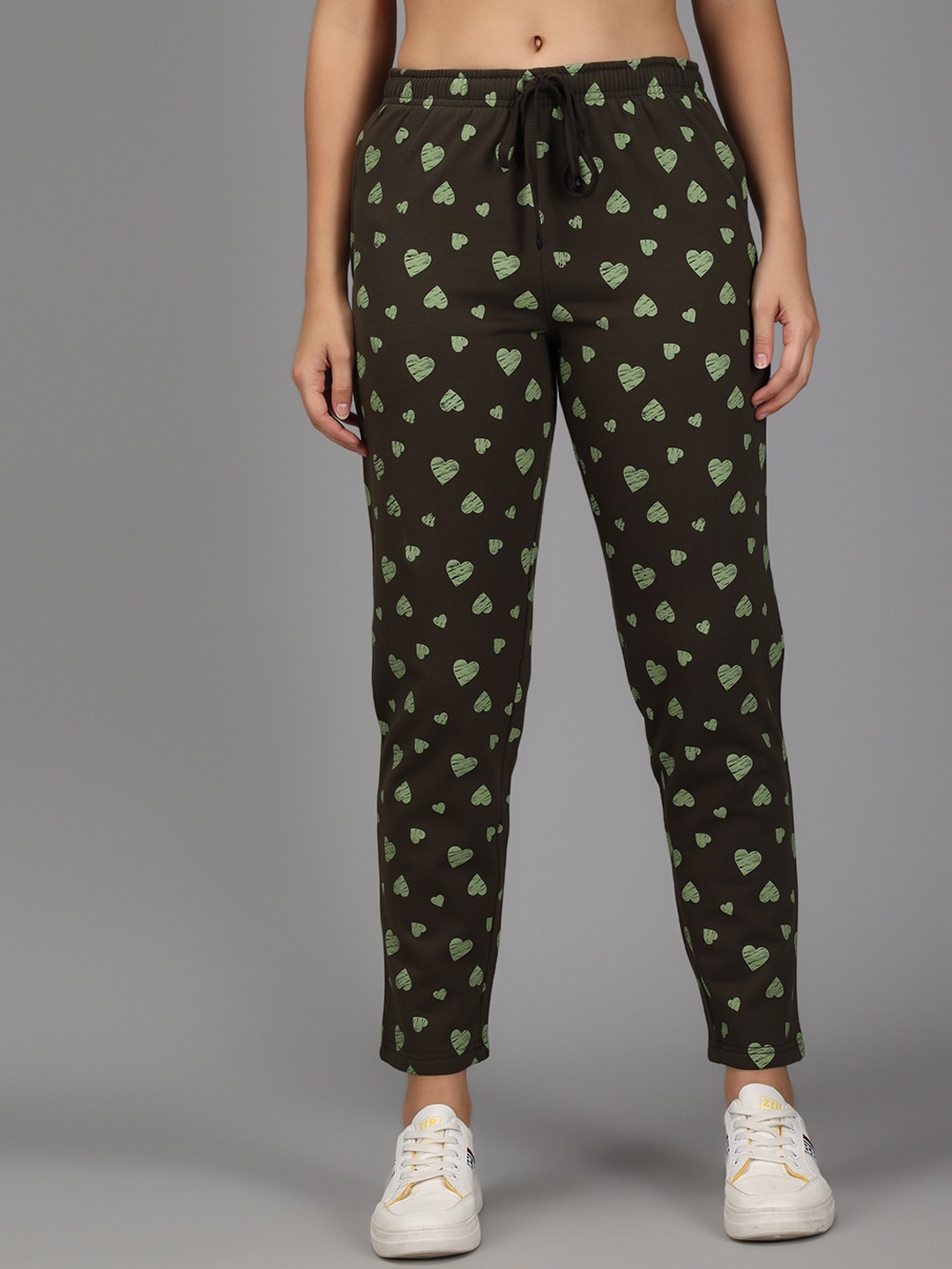 

ANTI CULTURE Women Olive Printed Track Pants