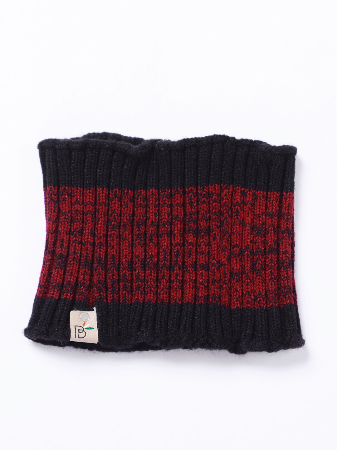 

Bharatasya Women Maroon & Black Beanie