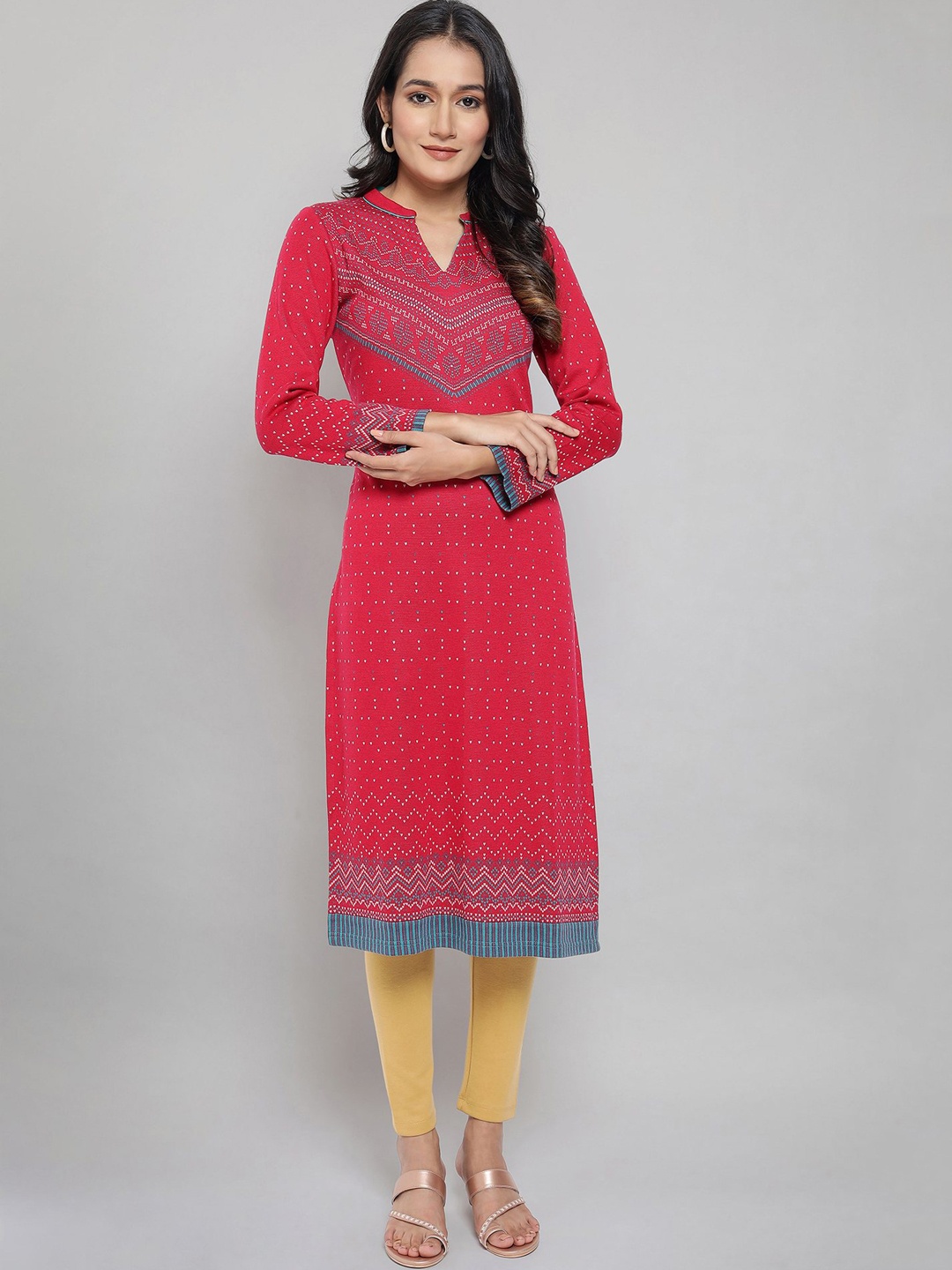 

AURELIA Women Red Ethnic Motifs Printed Kurta