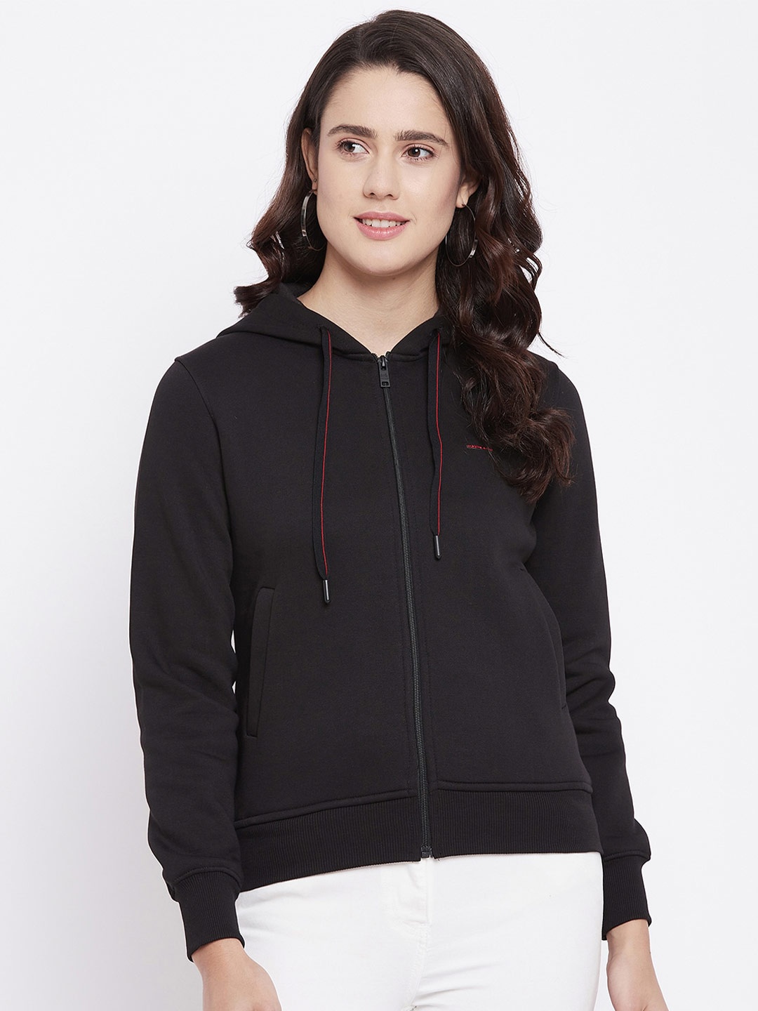 

Okane Women Black Hooded Sweatshirt