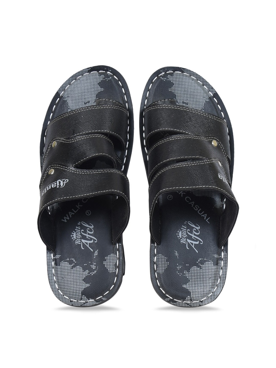 

Ajanta Men Black Comfort Sandals