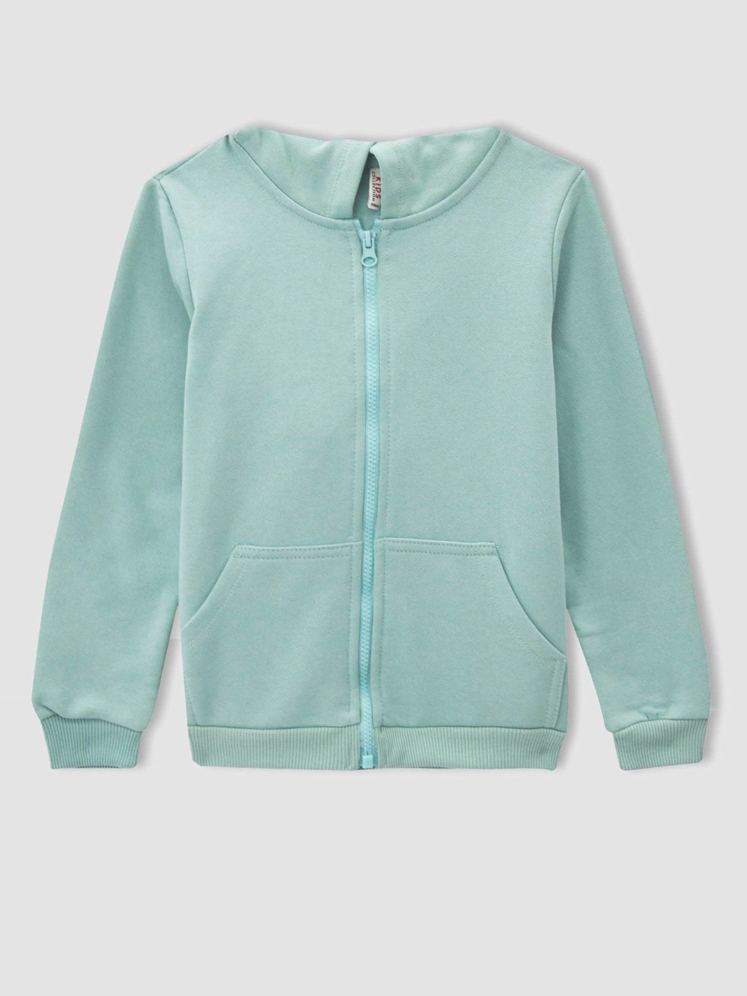 

DeFacto Girls Mint Green Solid Hooded Sweatshirt