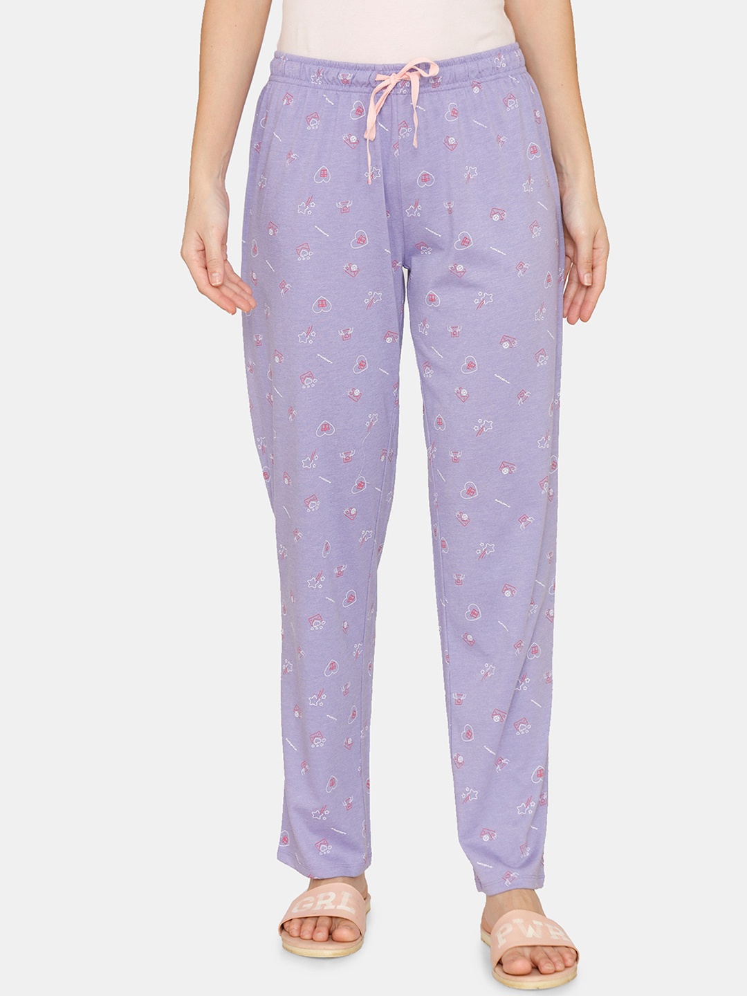 

Rosaline by Zivame Purple Cotton Lounge Pants