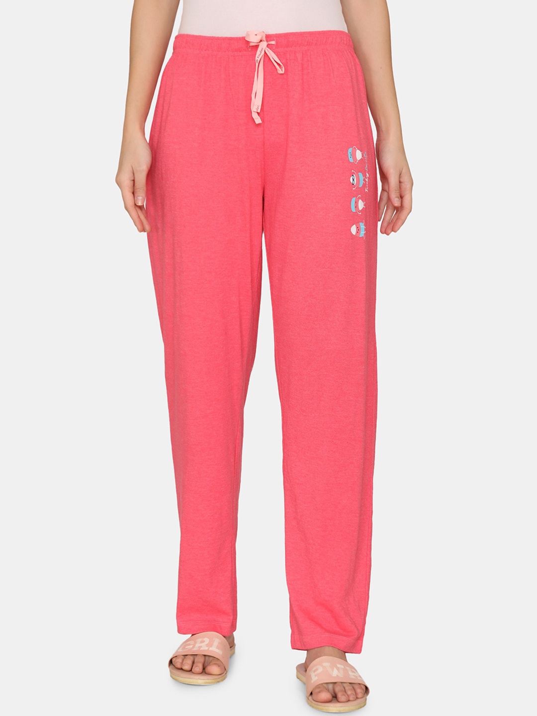 

Rosaline by Zivame Pink Printed Lounge Pants