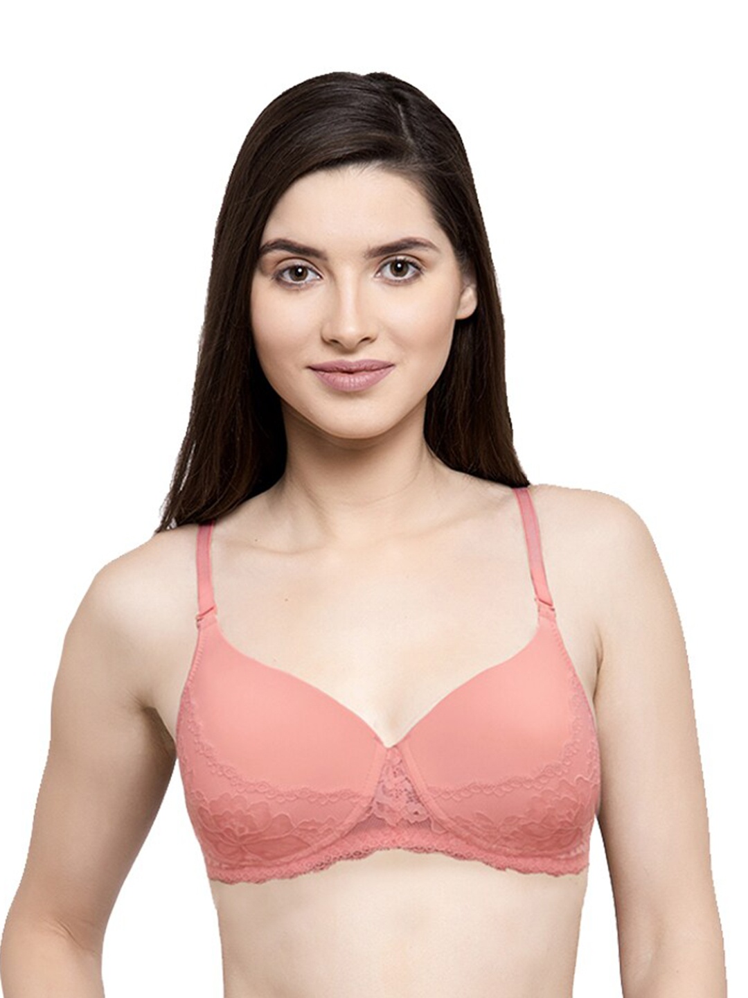 

GROVERSONS Paris Beauty Peach-Coloured Bra Heavily Padded
