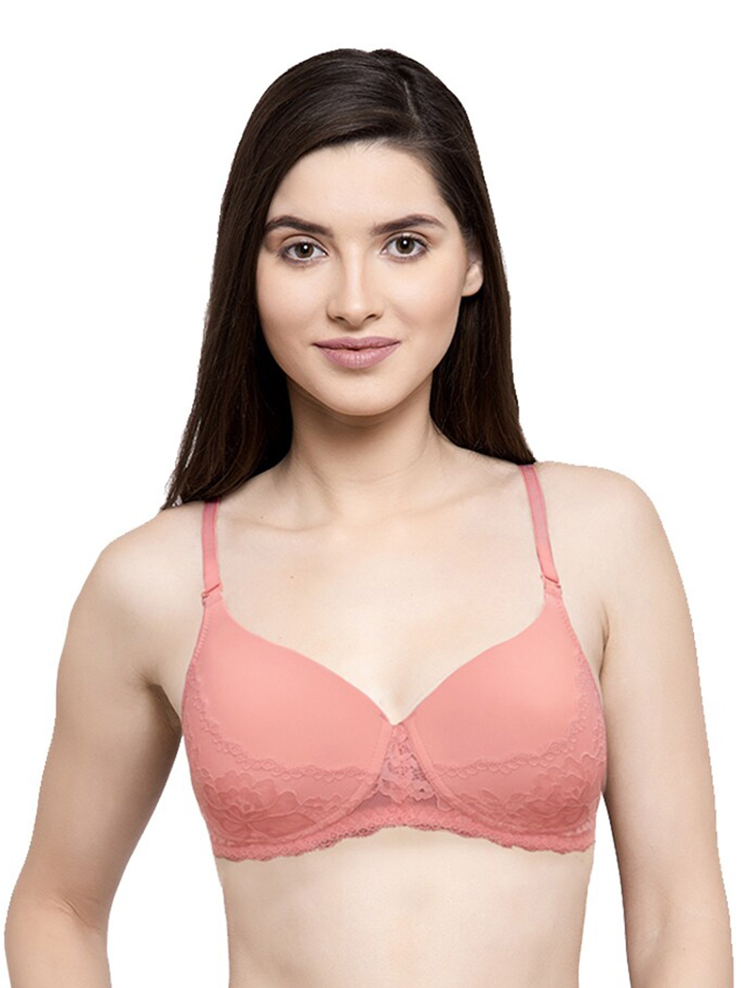 

GROVERSONS Paris Beauty Peach-Coloured Bra Heavily Padded