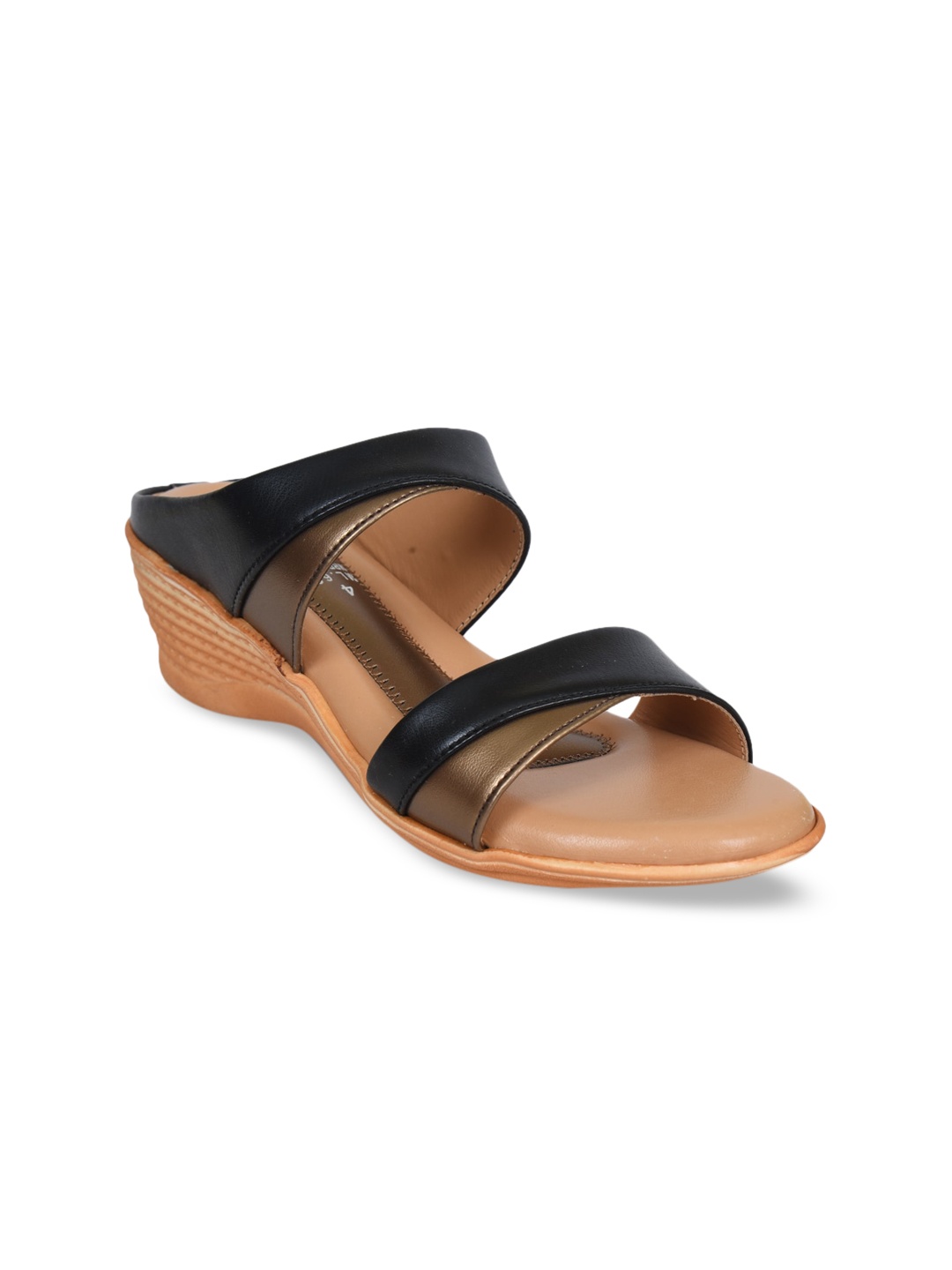 

Ajanta Black Solid Wedge Sandals