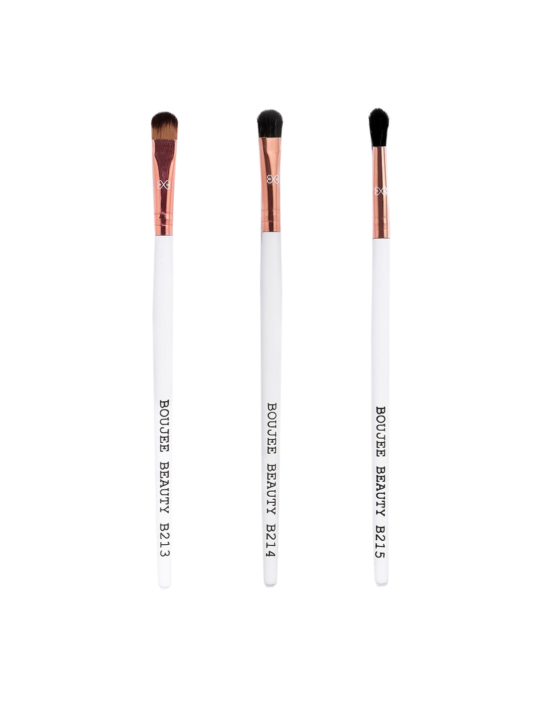 

BOUJEE BEAUTY Set Of 3 White Precision Vegan Eye Brushes B213 B214 B215