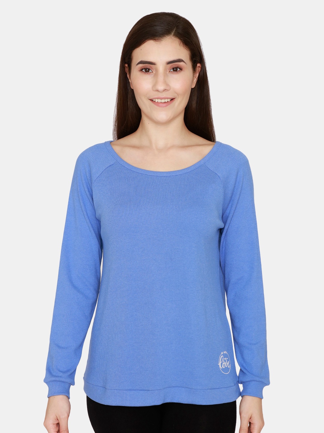 

Zivame Women Blue Sweatshirt