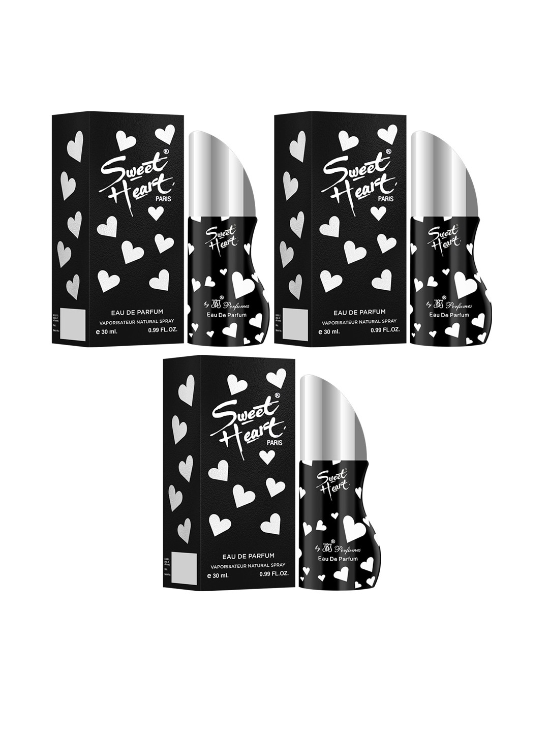 

Sweetheart Pack of 3 Black Eau De Perfume, 30ml
