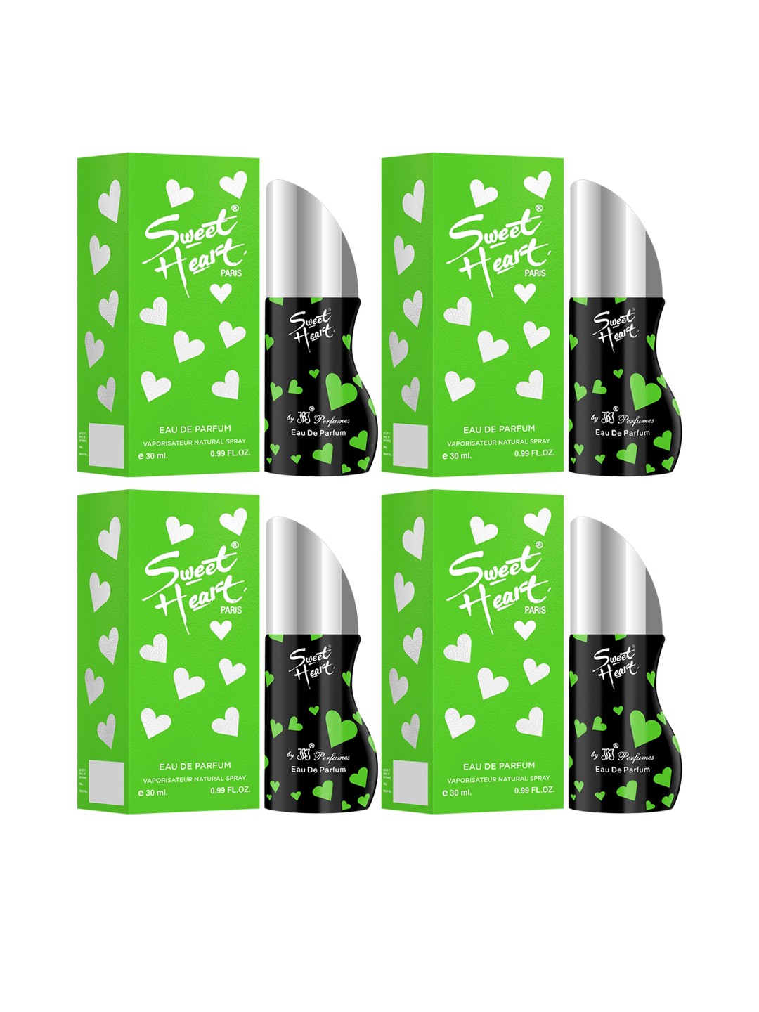 

Sweetheart Set of 4 Green Eau De Perfume 30 Ml