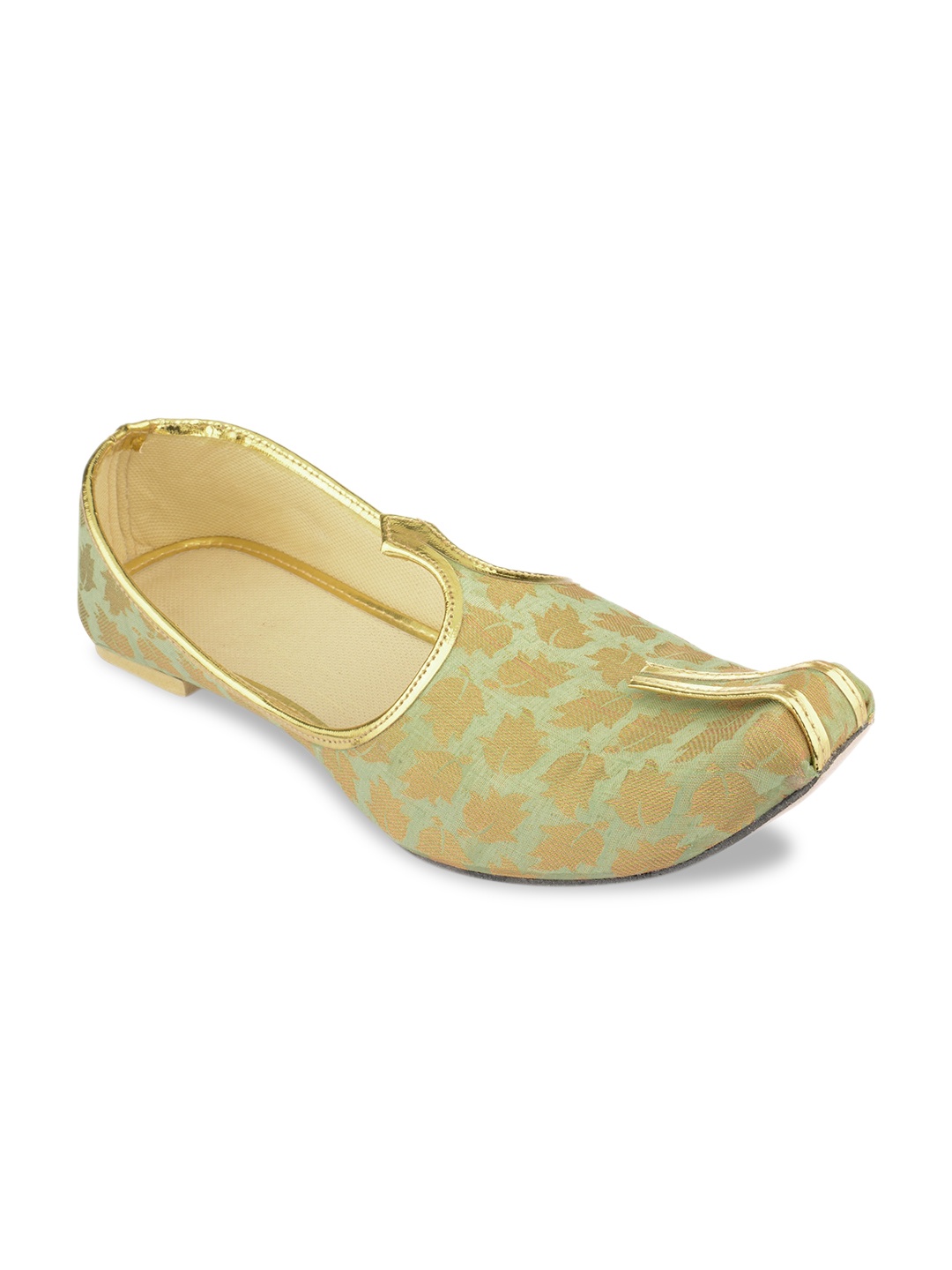 

Hulya Men Sea Green Printed Mojaris