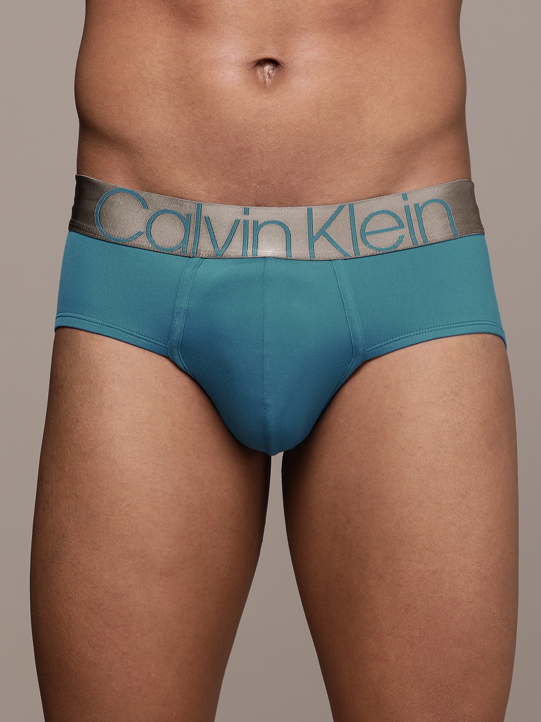 

Calvin Klein Underwear Men Teal Blue Solid Hipster Briefs NB2539CX3