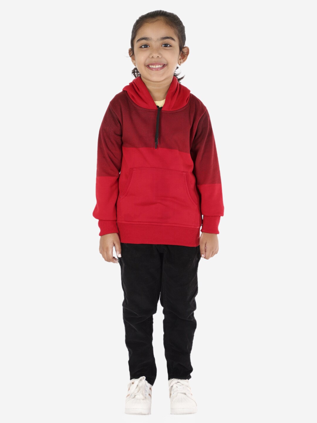 

ahhaaaa Girls Red Hooded Sweatshirt