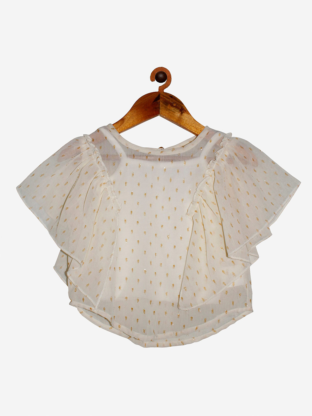 

KiddoPanti Off White Georgette Top