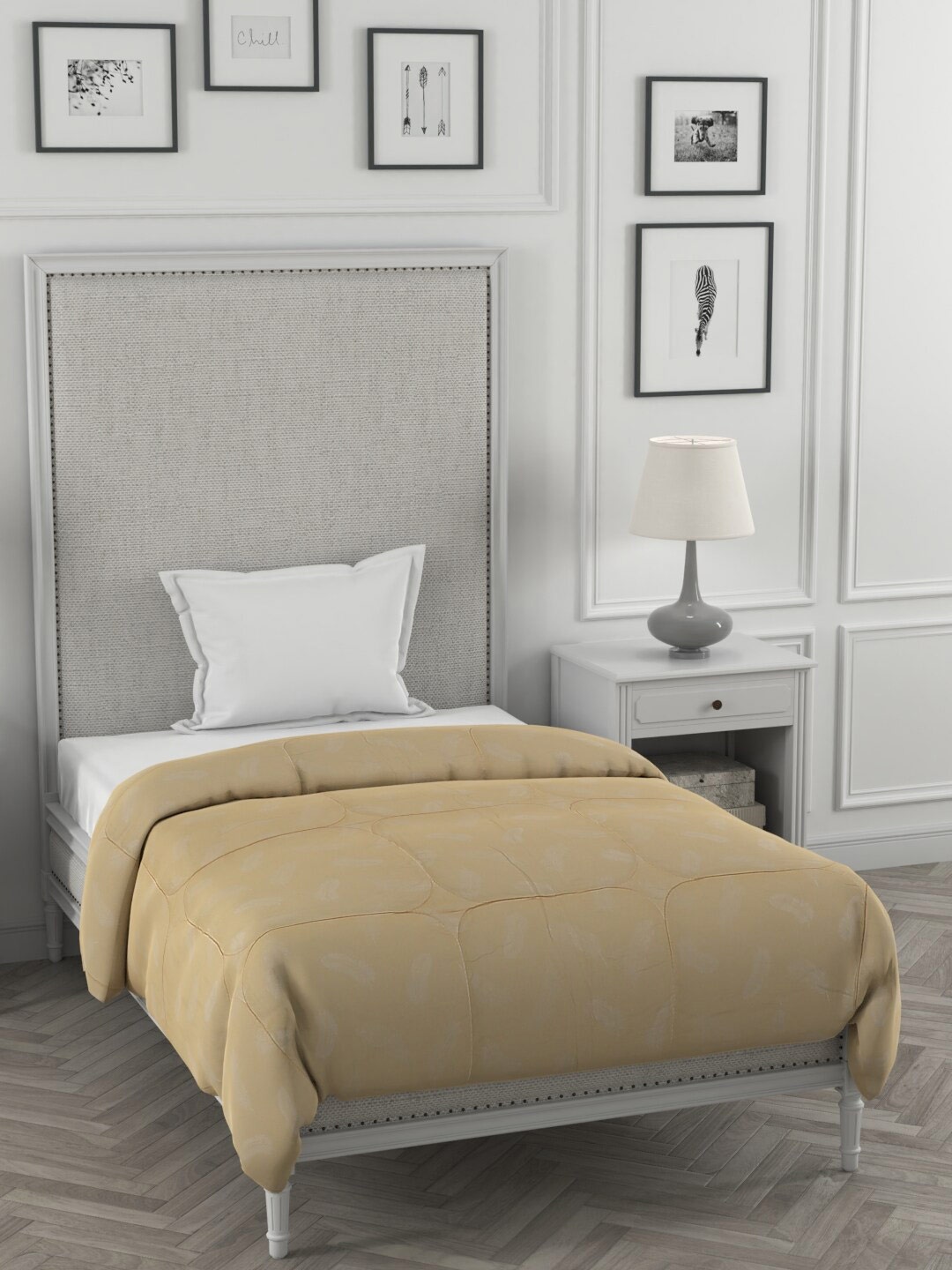 

A Homes Grace Khaki Microfiber Heavy Winter 600 GSM Single Bed Comforter