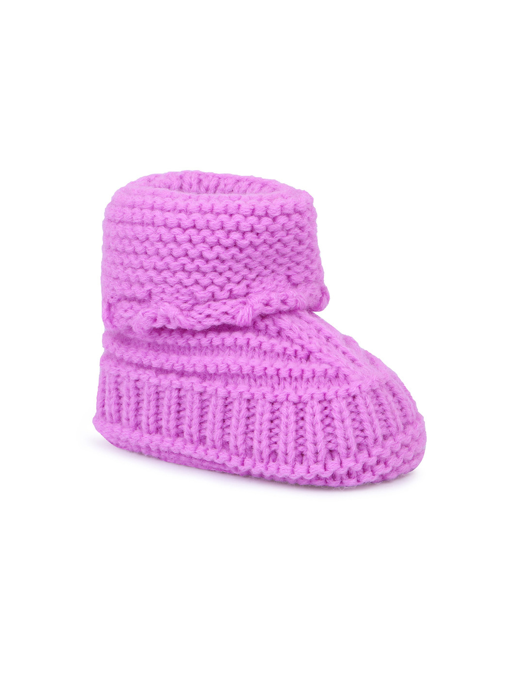 

Butterthief Kids Purple Self Design Pure Wool Booties