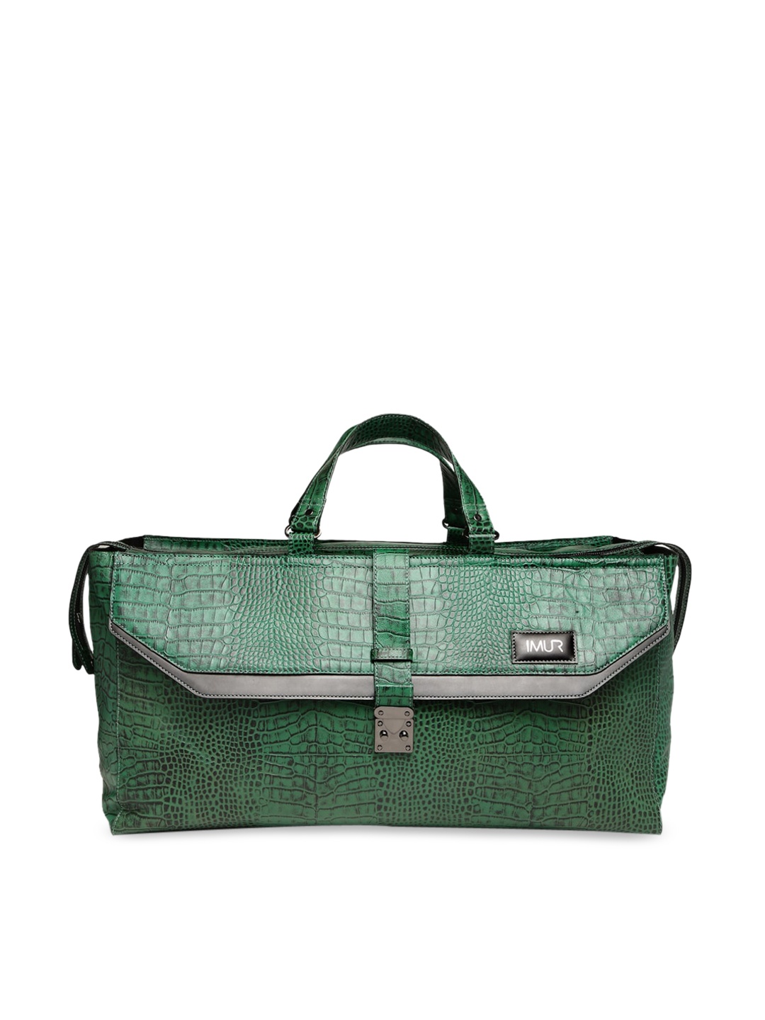 

IMUR Green Leather Textured Travel Bag