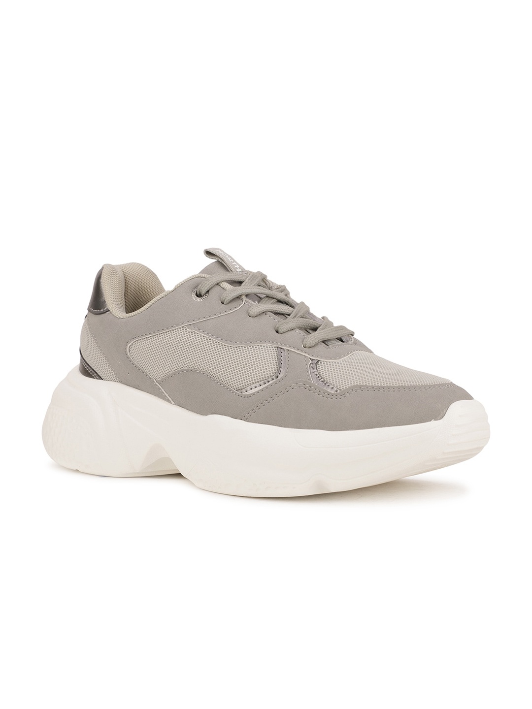 

North Star Women Grey Woven Design Sneakers