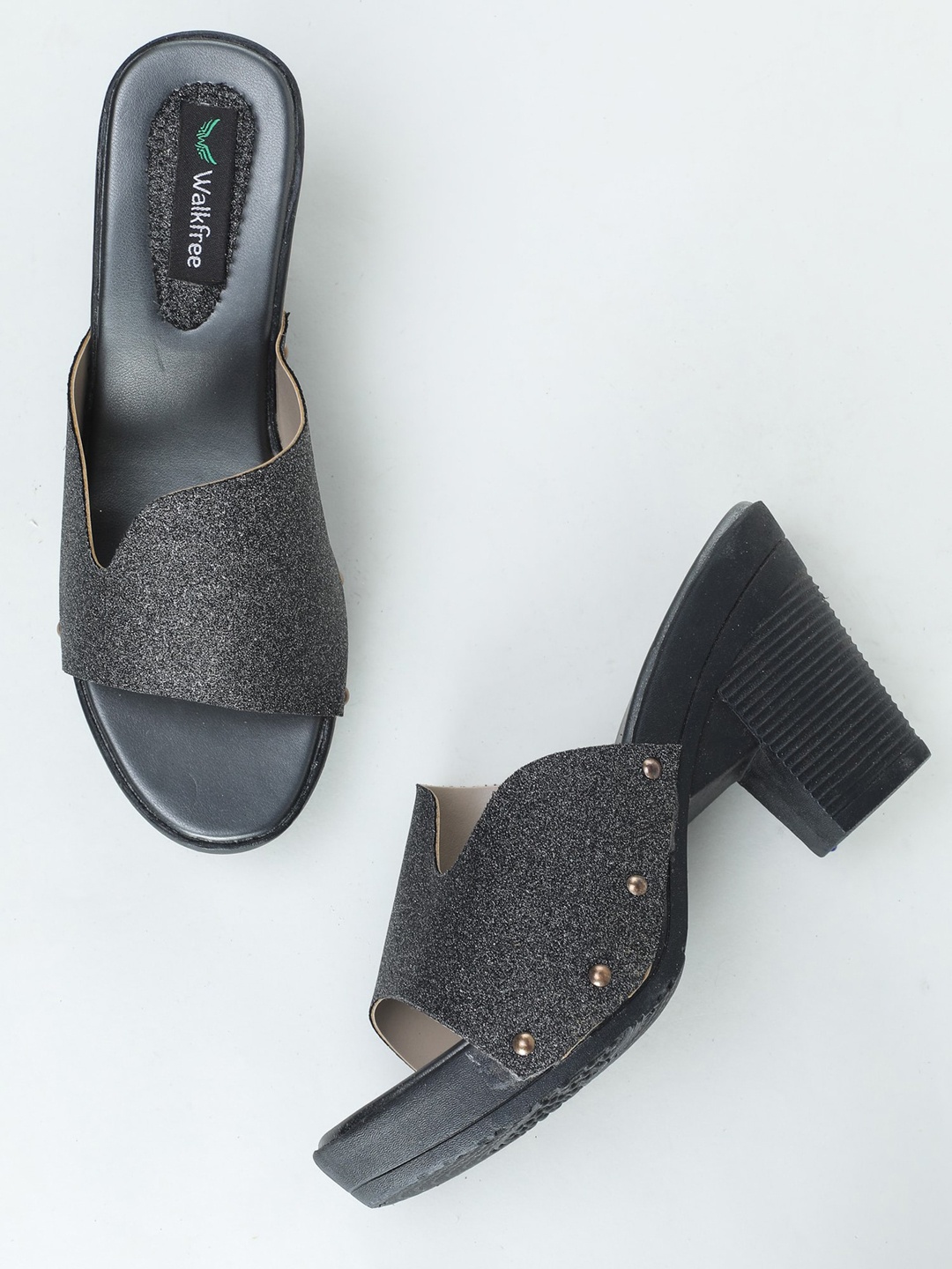 

Walkfree Black Block Mules