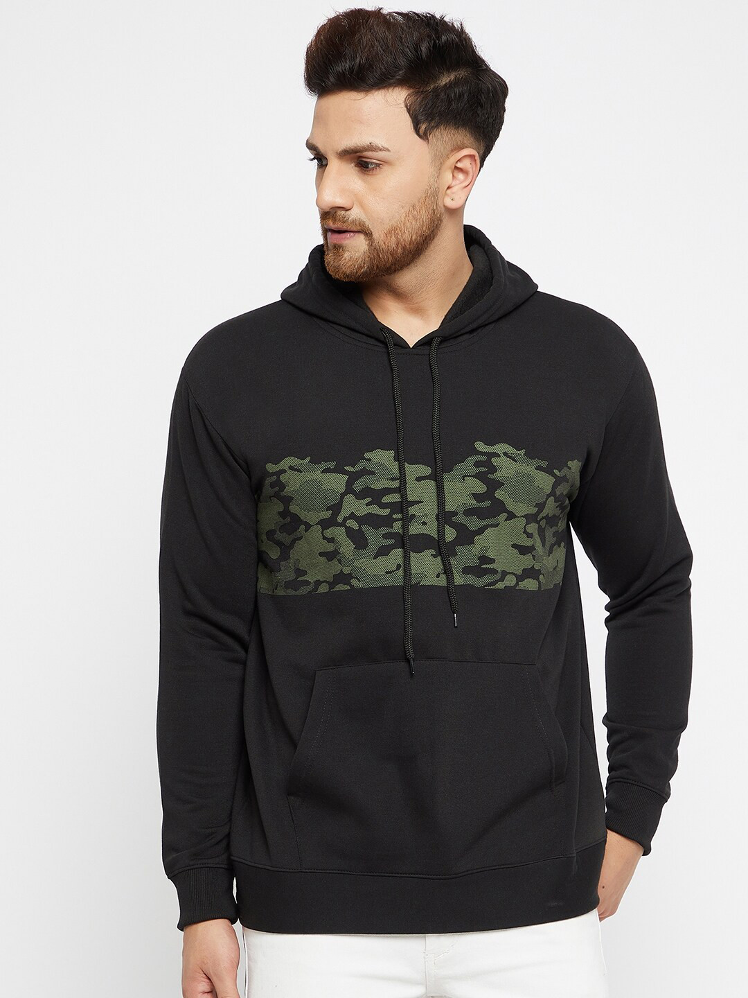 

THE MILLION CLUB Men Black Printed Sweatshirt