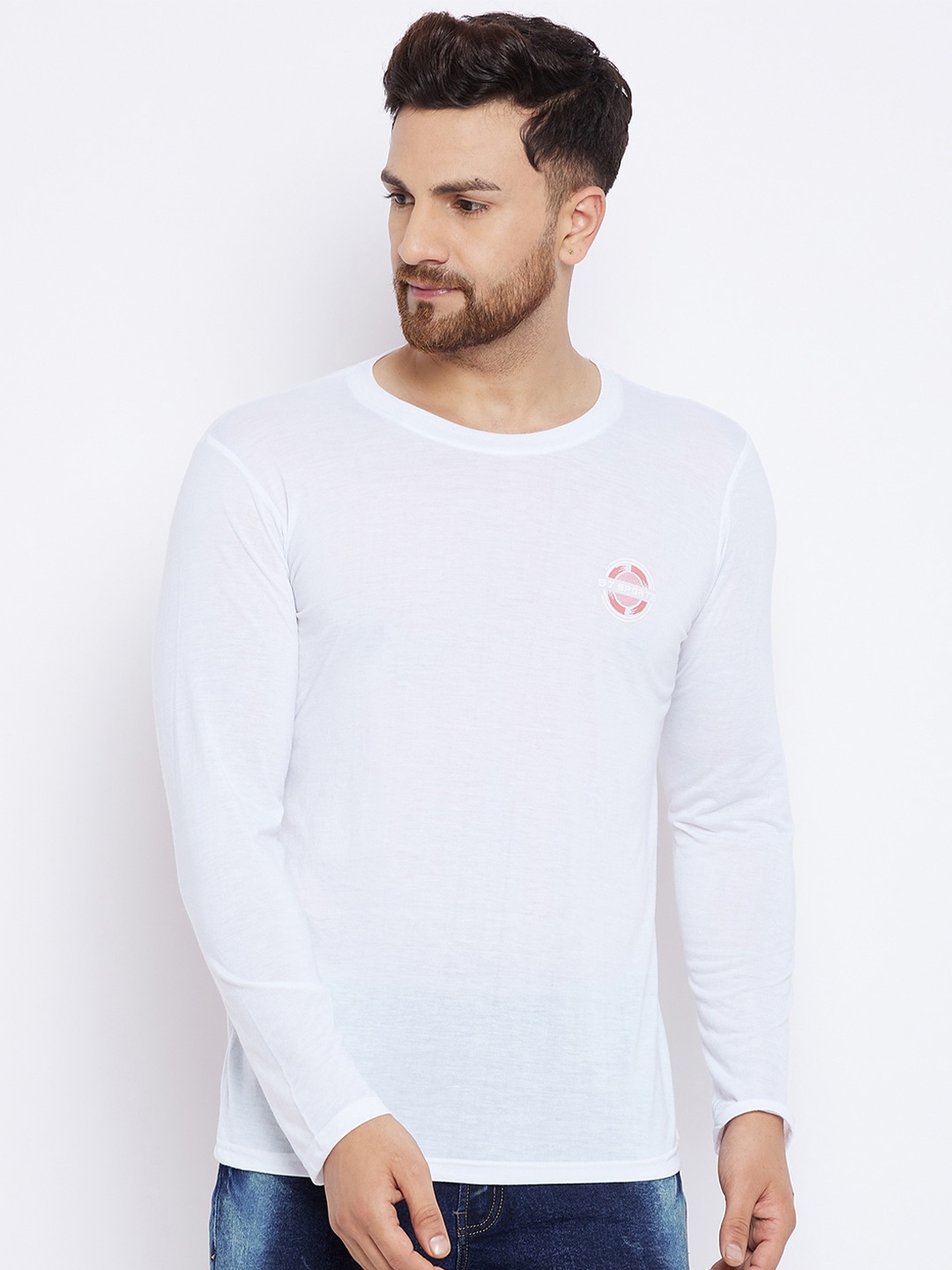 

THE MILLION CLUB Men White Applique T-shirt