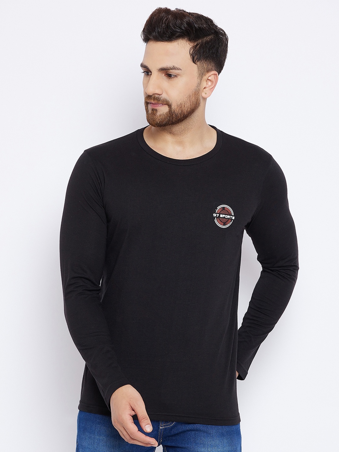 

THE MILLION CLUB Men Black Solid T-shirt