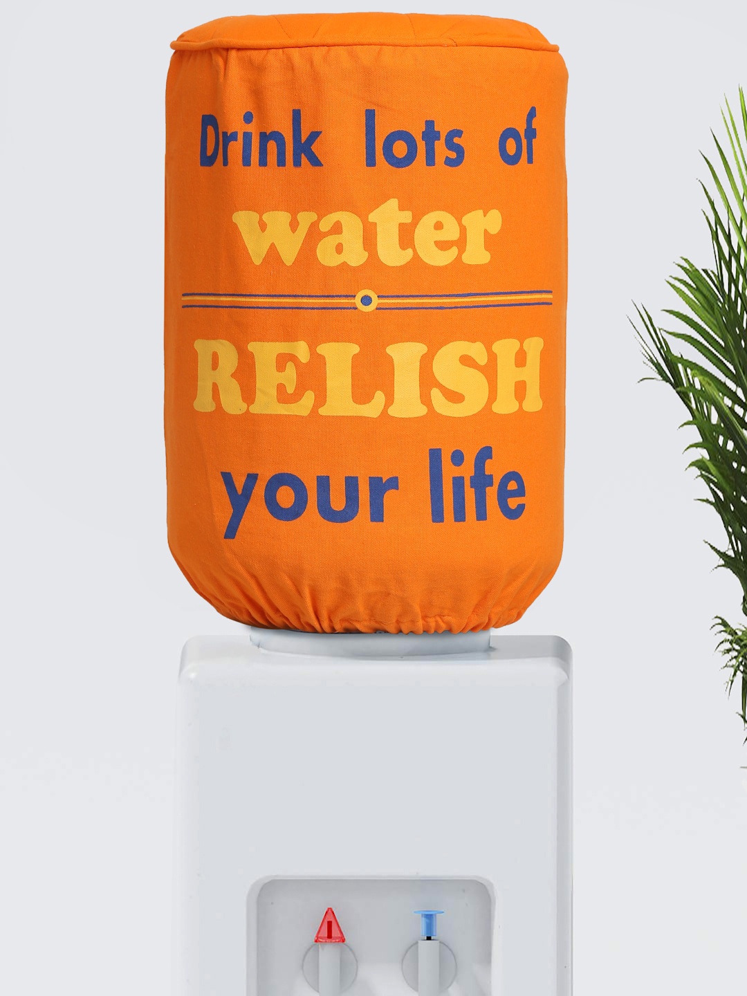 

SWAYAM Orange & Yellow Printed Cotton Water Dispenser Cover