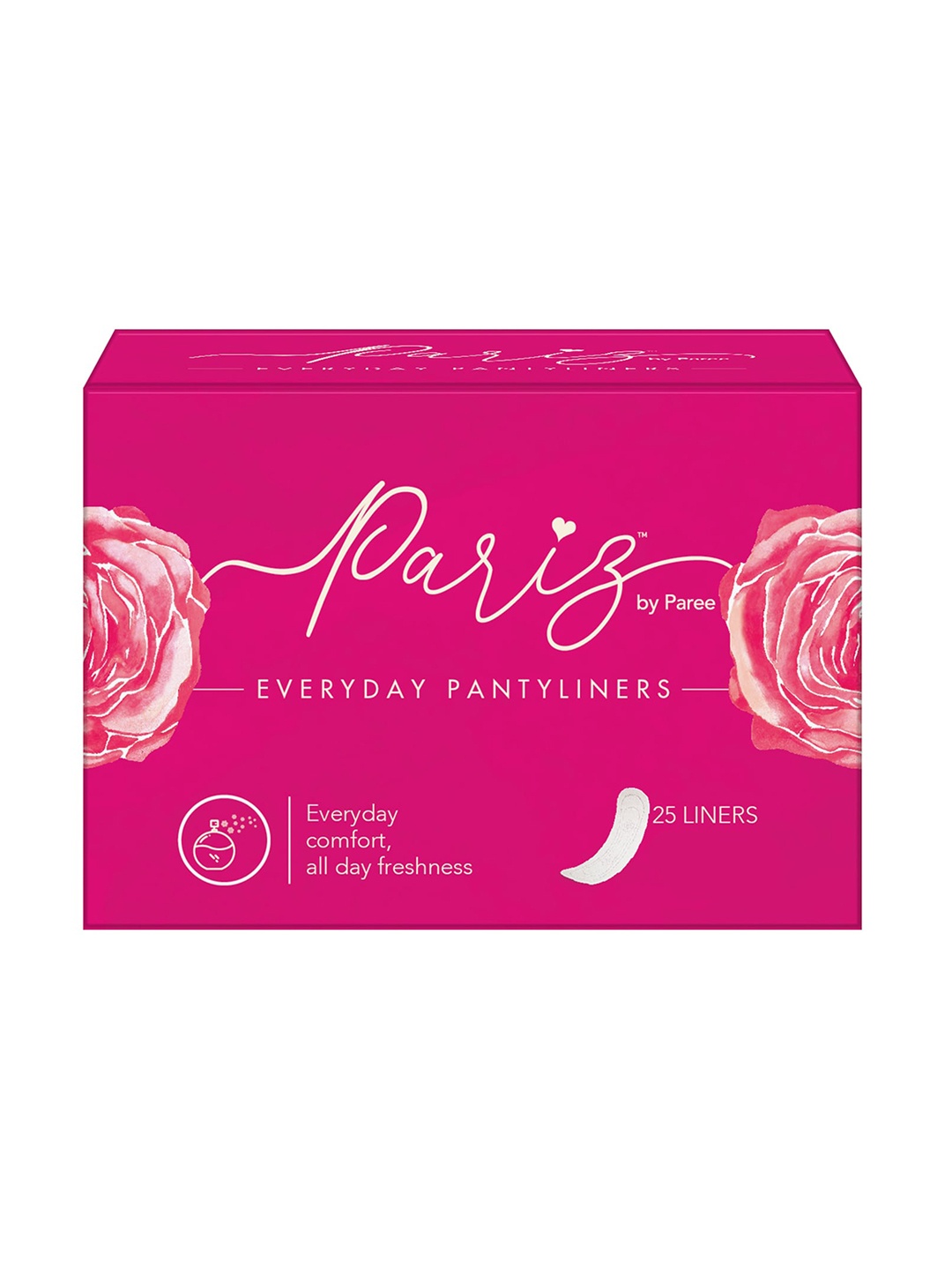 

Paree Pack of 25 Cottony Soft Feel Pantyliners, White