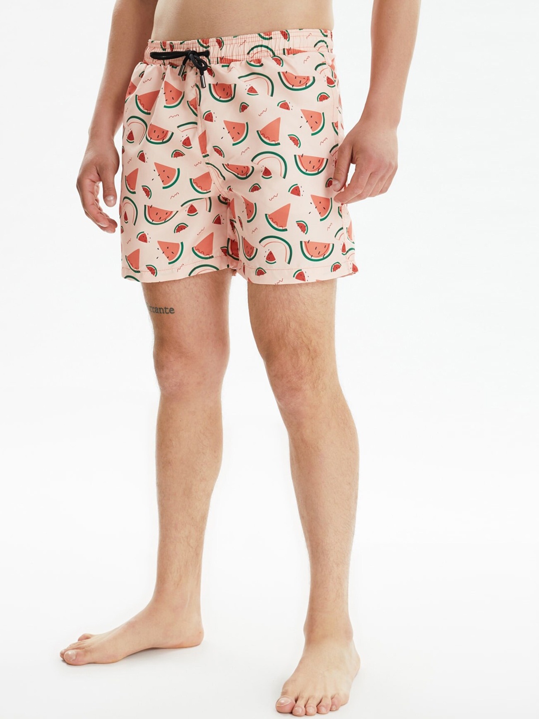 

Trendyol Men Peach Conversational Lounge Shorts